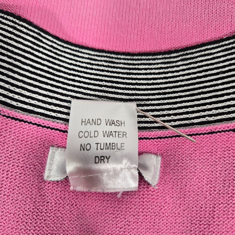 Y2K Vintage CACHE Cottagecore Pink Halter Strappy Slinky Knit Tank Top Size M. - Picture 15 of 17